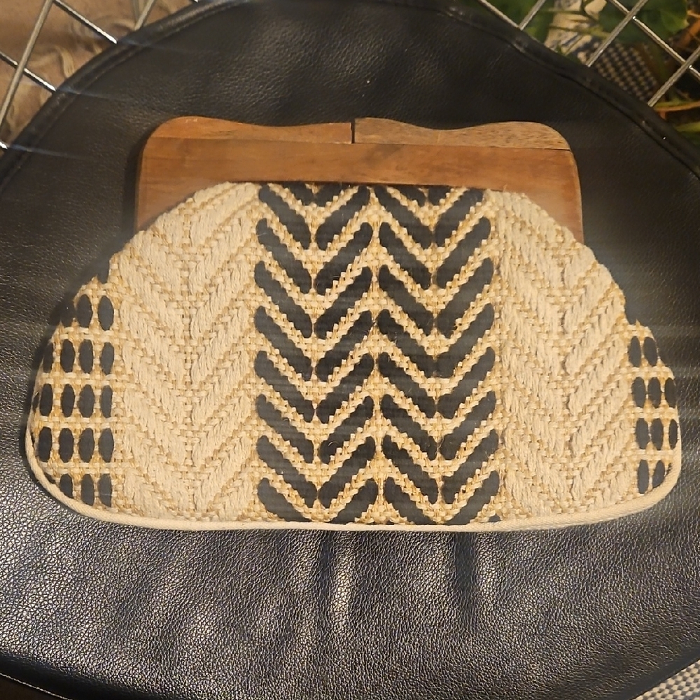 Woven Clutch with Chevron Pattern